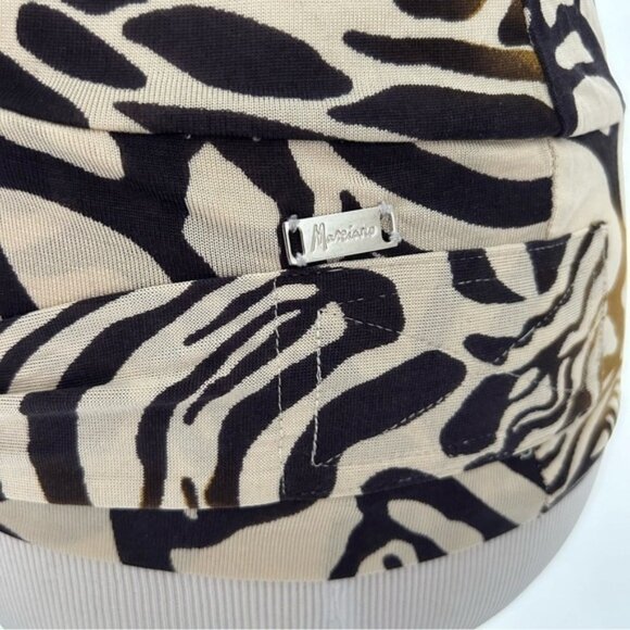 Marciano Animal Print Faux Wrap Slik Top - Picture 5 of 7